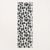 おもしろい黒猫パターン ヨガマット (正面)