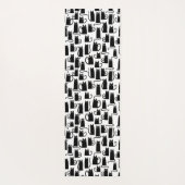 おもしろい黒猫パターン ヨガマット (裏面)