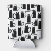 おもしろい黒猫パターン 缶クーラー (裏面)