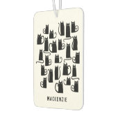 おもしろい黒猫パーソナライズされた カーエアーフレッシュナー (左)