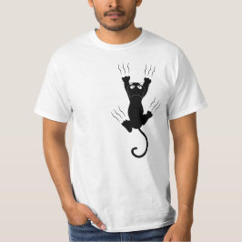 おもしろい黒猫 Tシャツ