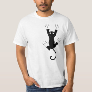 おもしろい黒猫 Tシャツ