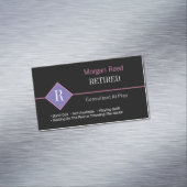 おもしろい黒退職したとピンク、DIY Gag マグネット名刺 (インサイチュ)