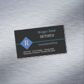 おもしろい黒退職したと青、DIY Gag マグネット名刺 (インサイチュ)