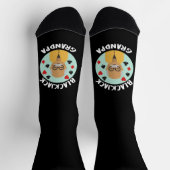 おもしろい黒 ソックス (上部)