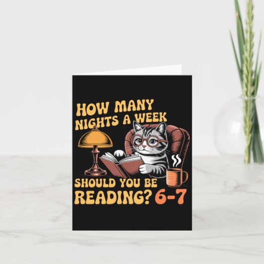 おもしろい６７猫ヴィンテージＴシャツを読む カード (正面)