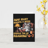 おもしろい６７猫ヴィンテージＴシャツを読む カード (黄色い花)