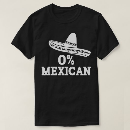おもしろい0 Mexican、ソンブレロでCinco de Mayo coに Tシャツ (デザイン正面)