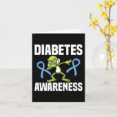 おもしろい1型糖尿病キッズ男の子女の子糖尿病患者 カード (黄色い花)