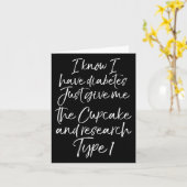 おもしろい1型糖尿病引用文キュート糖尿病ギフトW カード (黄色い花)