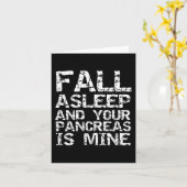 おもしろい1型糖尿病秋眠っていると膵臓 カード (黄色い花)