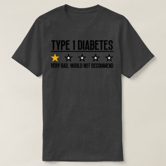 おもしろい1型糖尿病5 Tシャツ (デザイン正面)