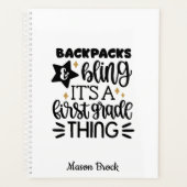 おもしろい1年生のギフトパーソナライズされた品 プランナー手帳 (正面)