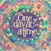 おもしろい1日でフローラをインスピレーションお洒落 シール (正面)