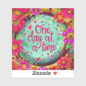 おもしろい1日の時間フローラインスピレーションステッカー シール (シート)