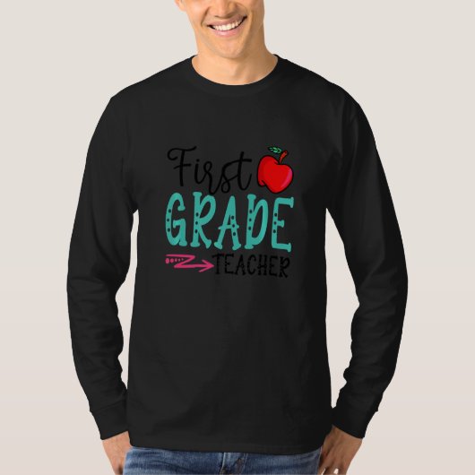 おもしろい1級先生新学期初日O Tシャツ (正面)