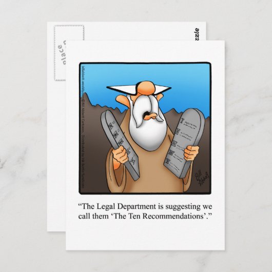 「おもしろい10の提言」ユーモアのはがき ポストカード (正面/裏面)