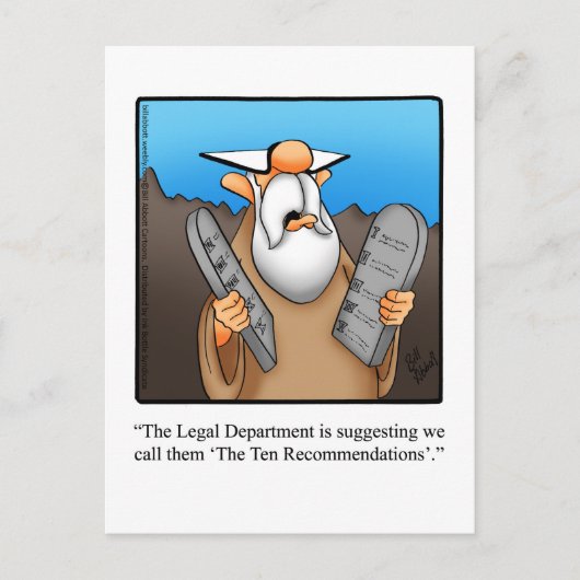 「おもしろい10の提言」ユーモアのはがき ポストカード (正面)