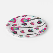 おもしろい10代のガールロックスターパーティー紙プレート ペーパープレート (アングル)