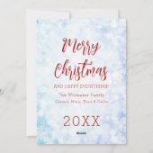 おもしろい10代の皮肉なユーモア家族メリークリスマス シーズンカード (裏面)