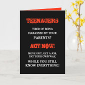 おもしろい10代の若者 |ティーンズ誕生日 カード (黄色い花)