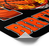 おもしろい10誕生日10歳のバスケットボール ポスター (角)