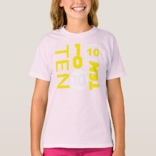 おもしろい10誕生日T型 Tシャツ
