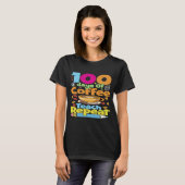 おもしろい100日のコーヒ教えーリピーター100th Day Scho Tシャツ (正面フル)