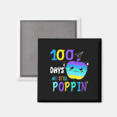 おもしろい100日の学校のFidget Popit愛好家の少年 マグネット (正面/裏面)