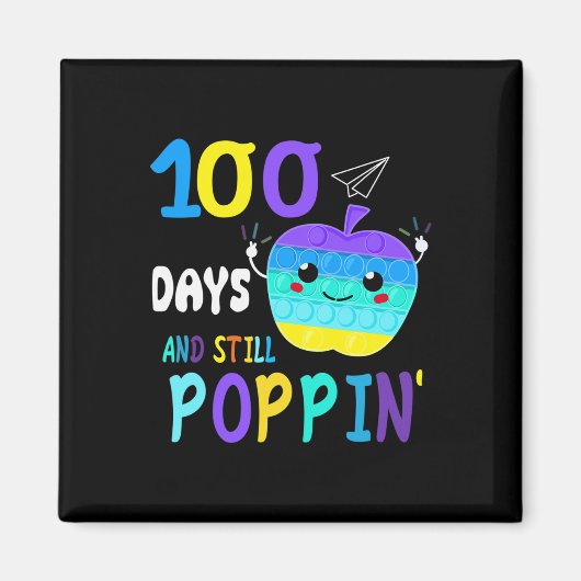 おもしろい100日の学校のFidget Popit愛好家の少年 マグネット (正面)