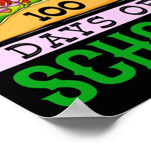 おもしろい100日目タコ学校タコ紀の100日 ポスター (角)