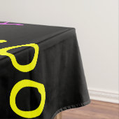 おもしろい100歳の誕生日パーティー、名前を黒で繰り返す テーブルクロス (インサイチュ)