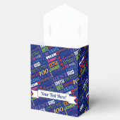 おもしろい100th誕生日パーティモノグラパーソナライズされたム フェイバーボックス (オープン)