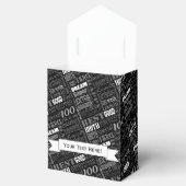 おもしろい100th誕生日パーティモノグラパーソナライズされたム フェイバーボックス (オープン)