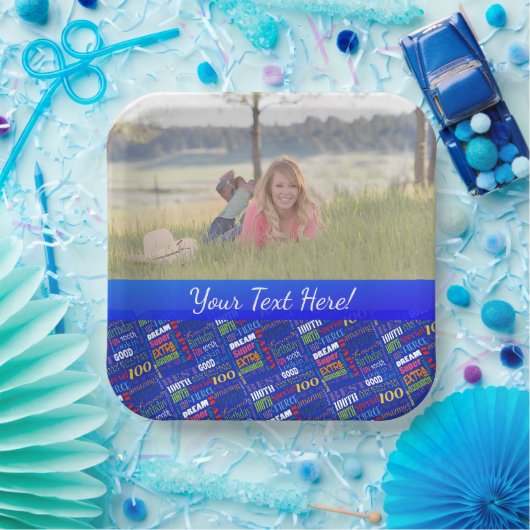 おもしろい100th誕生日パーティモノグラパーソナライズされたム ペーパープレート (パーティー)