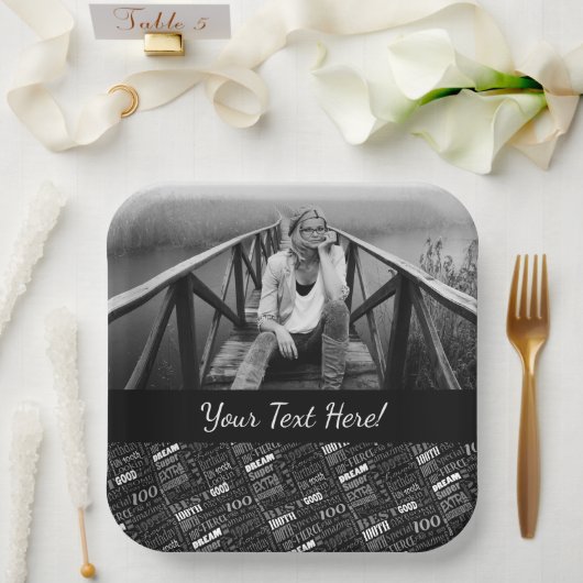 おもしろい100th誕生日パーティモノグラパーソナライズされたム ペーパープレート (ウェディング)