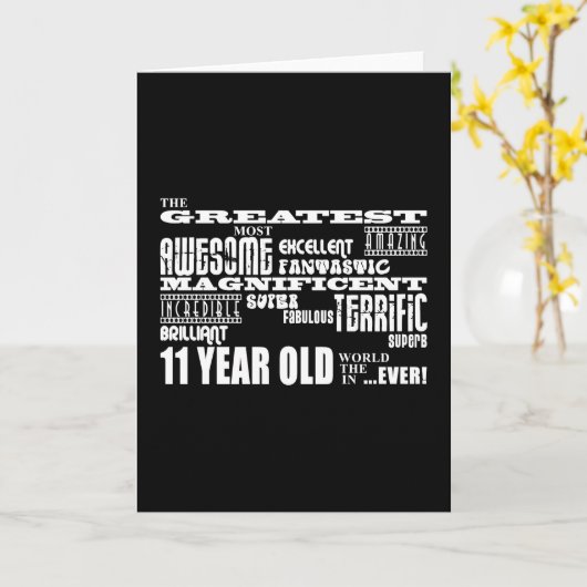 おもしろい11歳素晴らし生誕生会 カード (黄色い花)