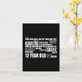 おもしろい12歳素晴らし生誕生会 カード (黄色い花)