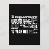 おもしろい12歳素晴らし生誕生会 ポストカード (正面)