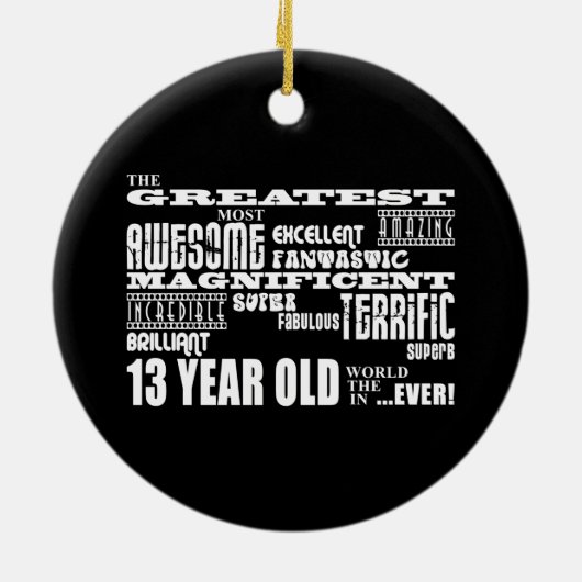おもしろい13歳素晴らし生誕生会 セラミックオーナメント (裏面)