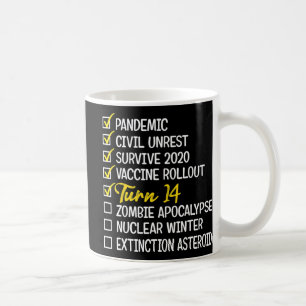 おもしろい14誕生日ギフト14歳の検疫202 コーヒーマグカップ