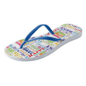 おもしろい18歳の誕生日会の好意パーソナライズされた ビーチサンダル (アングル)