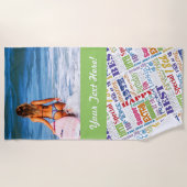 おもしろい18歳の誕生日会の好意パーソナライズされた ビーチタオル (正面)