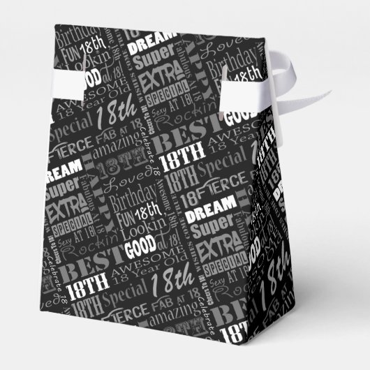 おもしろい18歳の誕生日会の好意パーソナライズされた フェイバーボックス (裏面サイド)