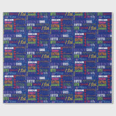 おもしろい18thバースデーパーティーモノグラパーソナライズされたム ラッピングペーパー (フラット)