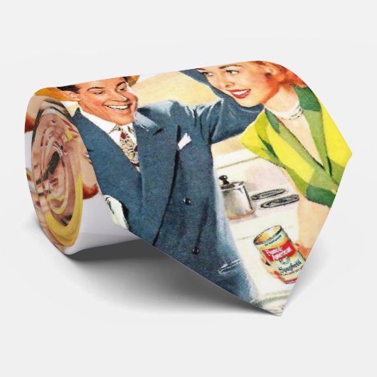 おもしろい1940のレトロのコラージュのタイ ネクタイ (ロール)