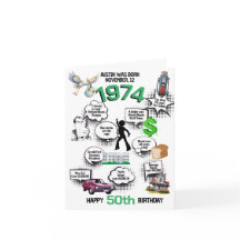 おもしろい1974生まれ年の誕生日招待状