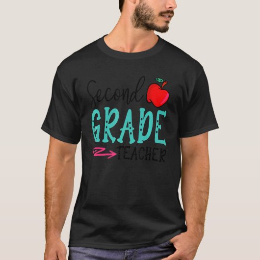 おもしろい2級先生新学期初日 Tシャツ (正面)