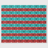 おもしろい2色ムービーチケットパーティーパターンのラップ ラッピングペーパー (フラット)