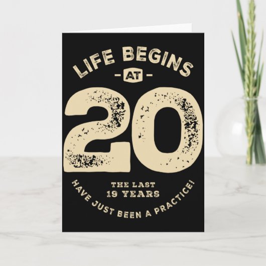 おもしろい20歳の誕生日20歳Tシャツ_2 カード (正面)